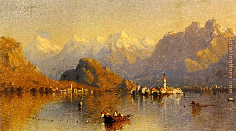 Lake Maggiore painting - Sanford Robinson Gifford Lake Maggiore art painting